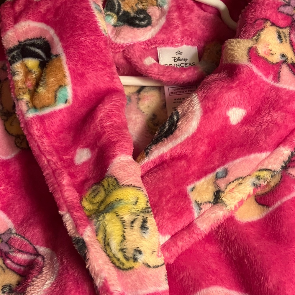 Disney Princess Pink Fleece Robe - Picture 3 of 8